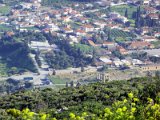 view to Ancient Corinth from Acrocorinth / pohled na historický Korint z Acrocorinthu