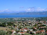 view to Ancient Corinth from Acrocorinth