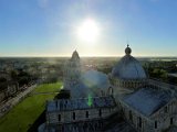 Pisa, Piazza dei Miracoli, view from campanile / Pisa, Piazza dei Miracoli, pohled z věže