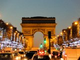 Champs-Élysées with Arc de Triomphe / Champs-Élysées s Vítězným obloukem